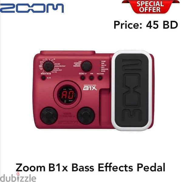 New Zoom B1x Bass Effects Pedal available now in stock. - Musical instruments