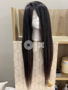 Front Lace Wig 100% Human Hair 24” Dark Brown 0