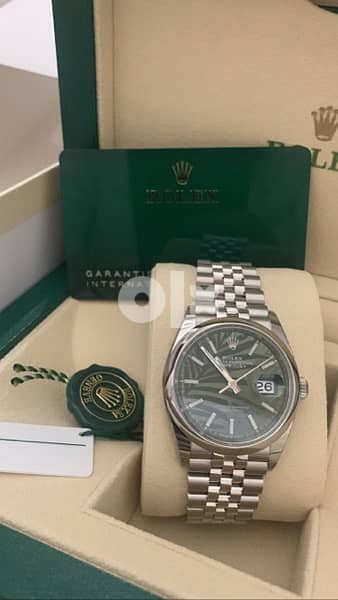 Rolex date just size 36 palmy dial full sticker barcode 2022 - Jewelry ...