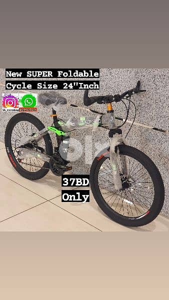 (36216143) New Arrival Super Foldable Cycle Size 24”inch 37BD Only 1