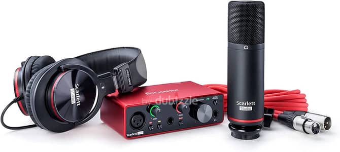 Scarlett 2i2 3rd Gen. 1 x Scarlett CM25 MkIII Microphone & mic stand a ...